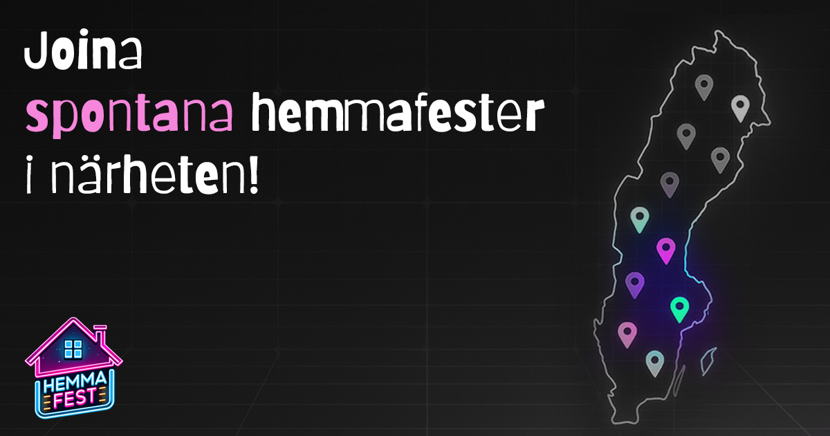 Skärmbild från Hemmafest!